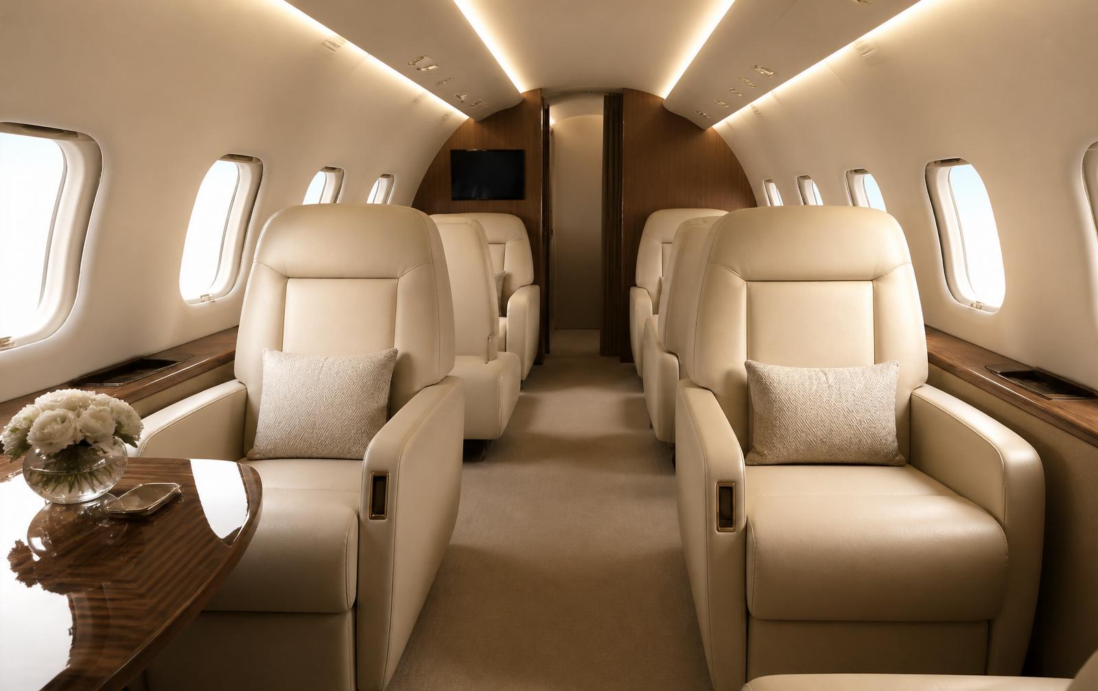 Refined private aircraft cabin